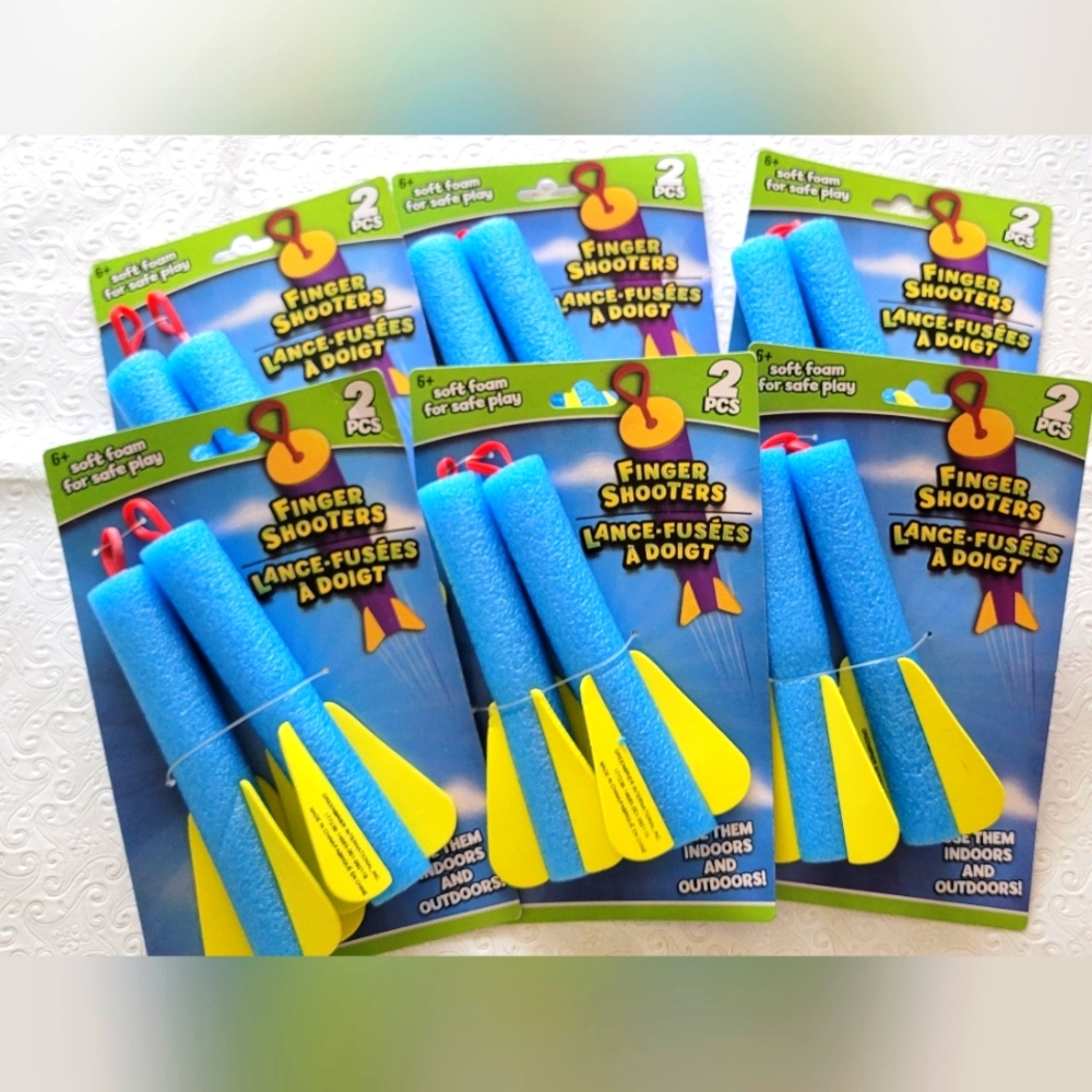 Soft Foam Finger Shooter Ages 6+ 2 pc Indoor or Outdoor Use New (5)